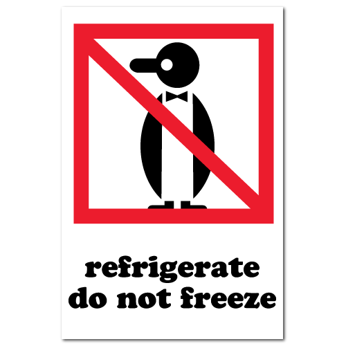 Refrigerate Do not Freeze International Pictorial Stickers