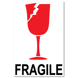 Fragile Broken Glass International Stickers