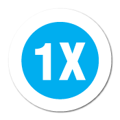"1X" Garment Stickers
