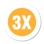 "3X" Garment Stickers