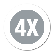 "4X" Garment Stickers