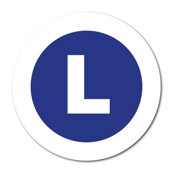 "L" Large Garment Stickers