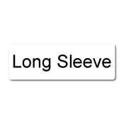 "Long Sleeve" White Rectangle Labels