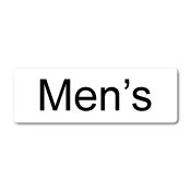 " Men's" White Rectangle Stickers