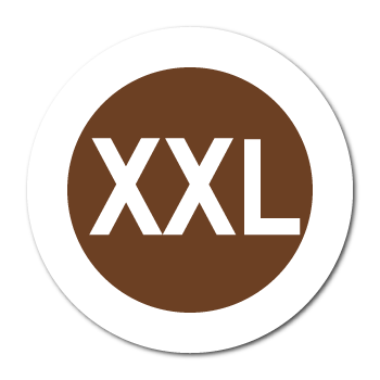 "XXL" Extra Large Garment Stickers