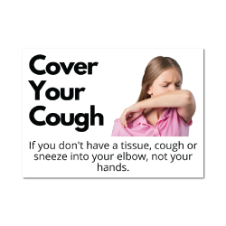 5 x 7 Inch Rectangle Cover Your Coughs Stickers