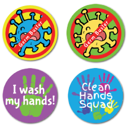 Germ Buster - 4 Alternating Designs Stickers