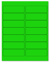 4" X 1.33" Fluorescent Green Sheets