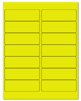 4" X 1.33" Fluorescent Yellow Sheets