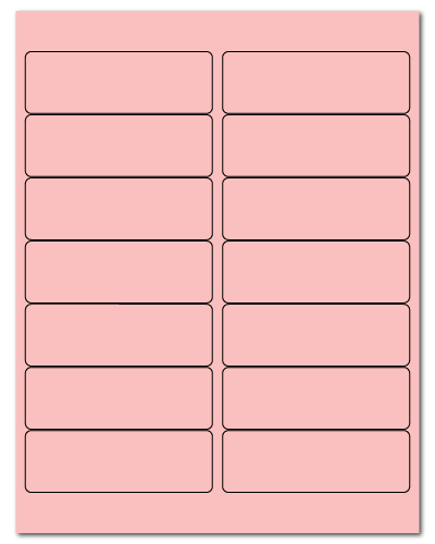 4" X 1.33" Pastel Pink Sheets