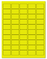 1.5" X 1" Fluorescent Yellow Sheets