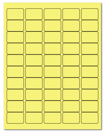 1.5" X 1" Pastel Yellow Sheets
