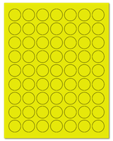 1" Dia. Fluorescent Yellow Sheets