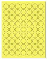 1" Dia. Pastel Yellow Sheets