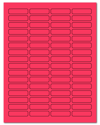1.813" X 0.5" Fluorescent Pink Sheets