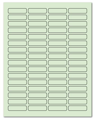 1.813" X 0.5" Pastel Green Sheets