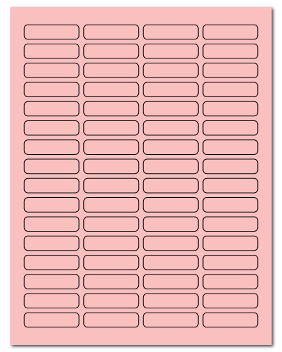 1.813" X 0.5" Pastel Pink Sheets