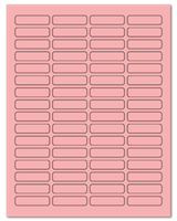 1.813" X 0.5" Pastel Pink Sheets