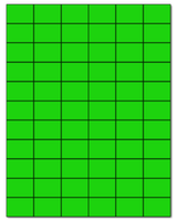 1.42" X 1" Fluorescent Green Sheets