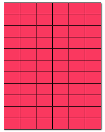 1.42" X 1" Fluorescent Pink Sheets