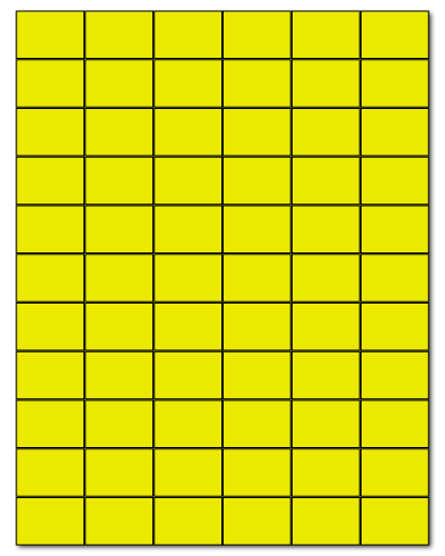 1.42" X 1" Fluorescent Yellow Sheets