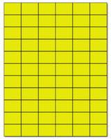 1.42" X 1" Fluorescent Yellow Sheets