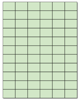 1.42" X 1" Pastel Green Sheets