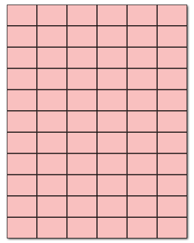 1.42" X 1" Pastel Pink Sheets