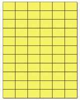 1.42" X 1" Pastel Yellow Sheets