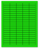 1.5" X 0.5" Fluorescent Green Sheets