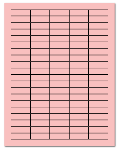 1.5" X 0.5" Pastel Pink Sheets