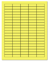 1.5" X 0.5" Pastel Yellow Sheets