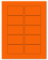3.0625" X 1.8375" Fluorescent Orange Sheets