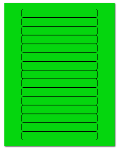 5.8125" X 0.6875" Fluorescent Green Sheets
