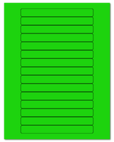 5.8125" X 0.6875" Fluorescent Green Sheets