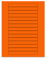 5.8125" X 0.6875" Fluorescent Orange Sheets