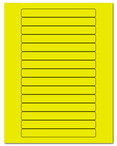 5.8125" X 0.6875" Fluorescent Yellow Sheets