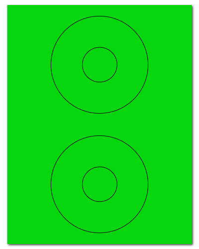 4.5" Dia. Fluorescent Green Sheets