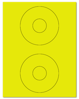 4.5" Dia. Fluorescent Yellow Sheets