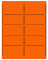 4" X 2" Fluorescent Orange Sheets