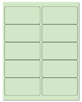 4" X 2" Pastel Green Sheets