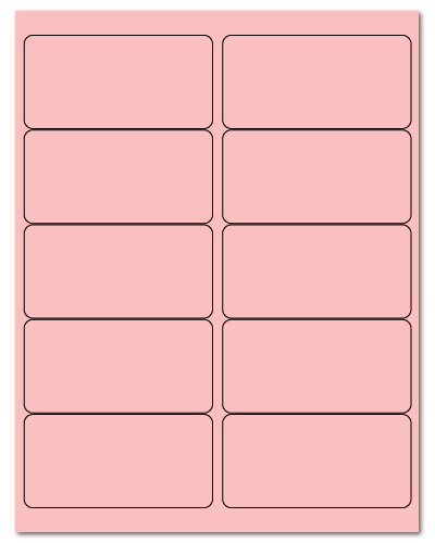 4" X 2" Pastel Pink Sheets