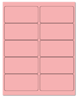 4" X 2" Pastel Pink Sheets