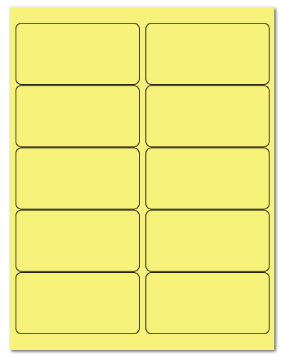 4" X 2" Pastel Yellow Sheets