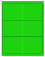 4" X 3.33" Fluorescent Green Sheets