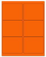 4" X 3.33" Fluorescent Orange Sheets