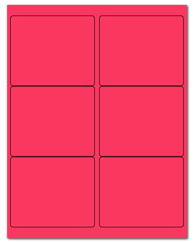 4" X 3.33" Fluorescent Pink Sheets