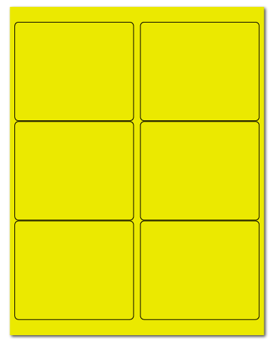 4" X 3.33" Fluorescent Yellow Sheets