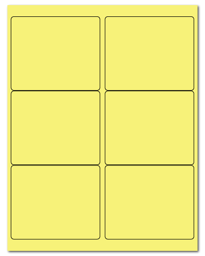 4" X 3.33" Pastel Yellow Sheets