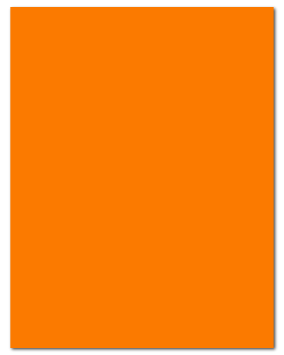 8.5 x 11 Fluorescent Orange, 1 up, 100 Sheets